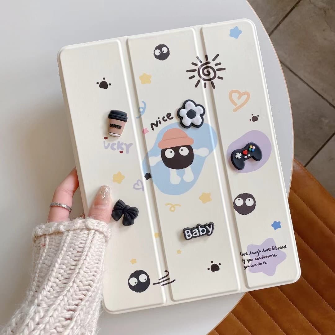 3D Stereo Cartoon Cute iPad Drop Protection Case for Apple and Huawei