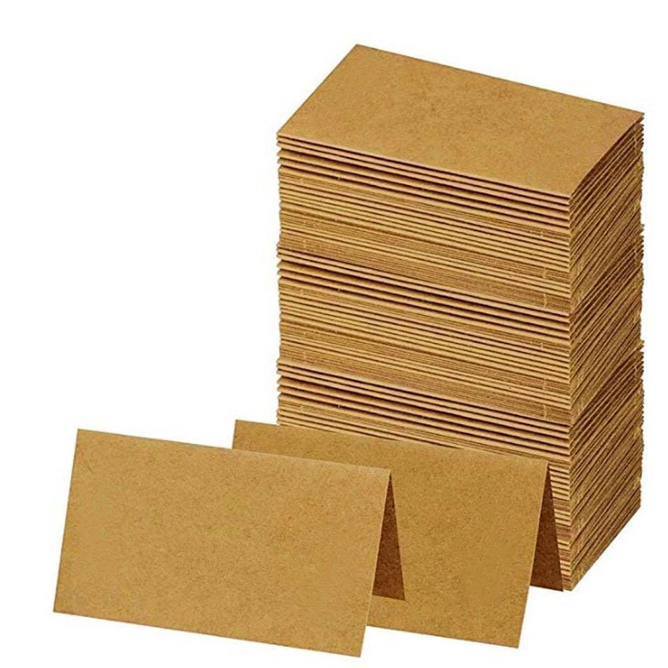 Cross-border Amazon Kraft Paper Seat Cards, 3D Cards, Wedding Sign-in Table, Name Seat Cards, Ready Stock Wholesale