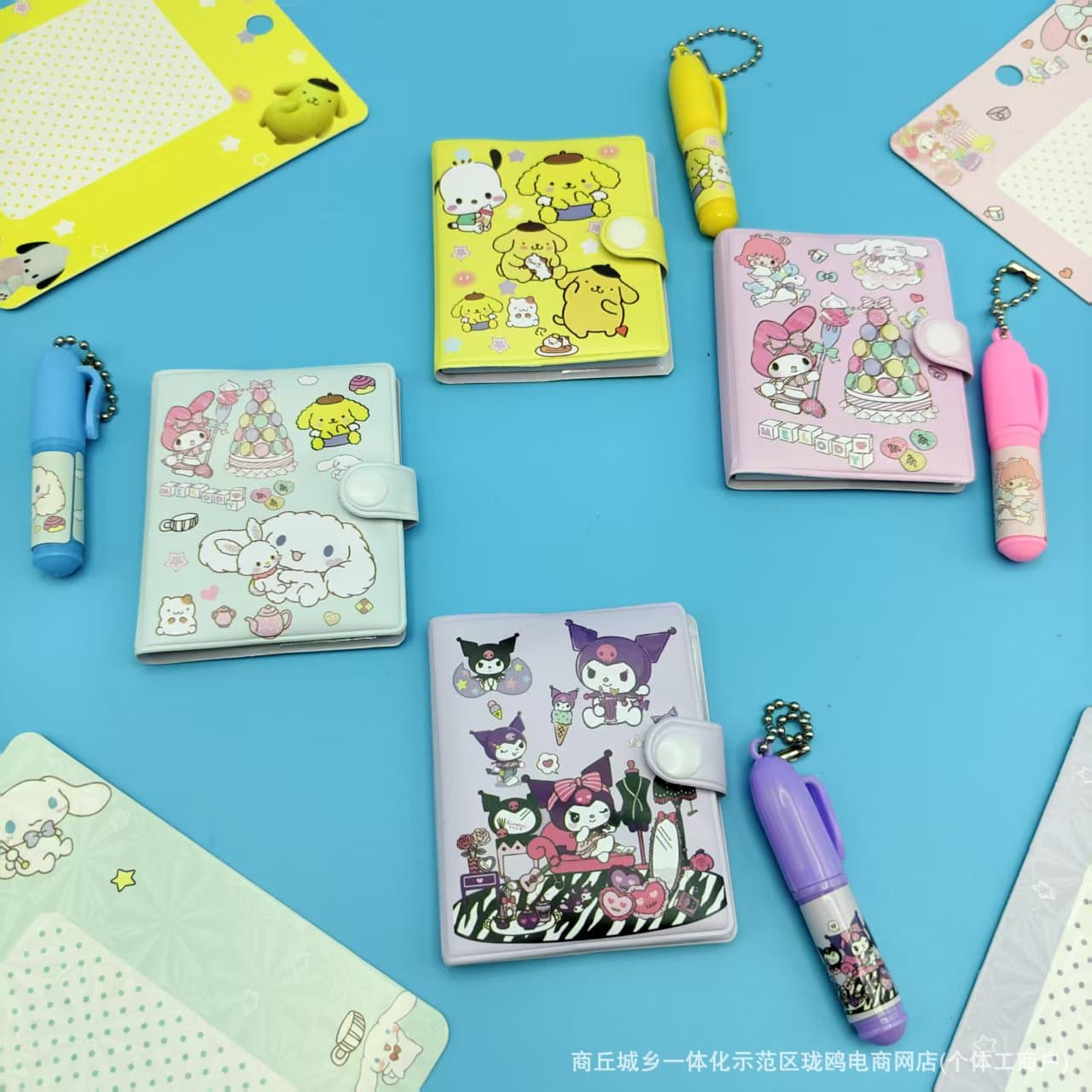 Trending Anime Cute Sanrio High-Face-Value Stress-Relief Cartoon Mini Portable Pen Notebook Stationery