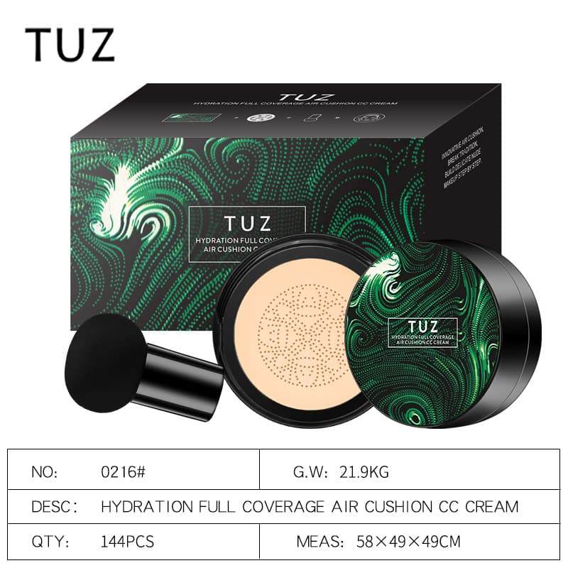 TUZ mushroom air cushion liquid foundation BBCC cream moisturizing concealer cross-border foreign trade English 0216