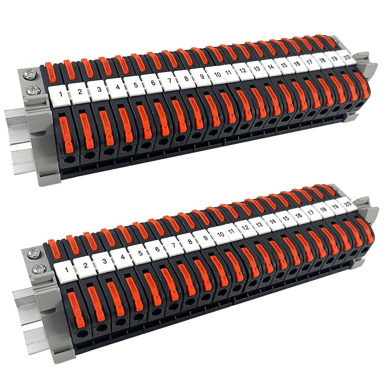 40 Stück Reihenklemmen Hutschiene, 0,08-4 mm² PCT-211 Huts