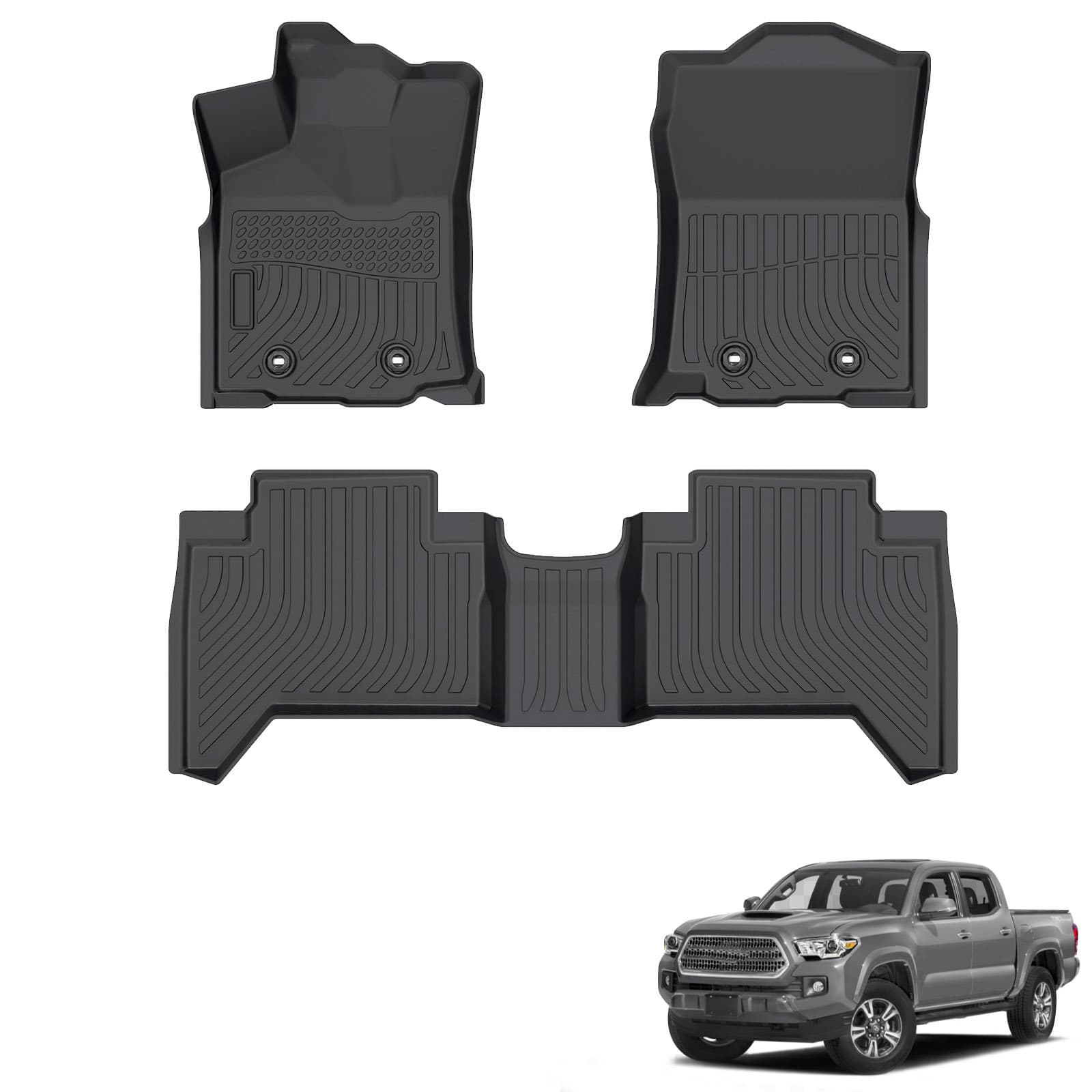 TPE Car Floor Mats for Toyota Tacoma Doublecab 2018-2023