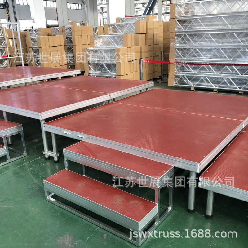 Aluminum Alloy One Board Four Legs Stage Performance Viewing Stand Exhibition Quick Assembly