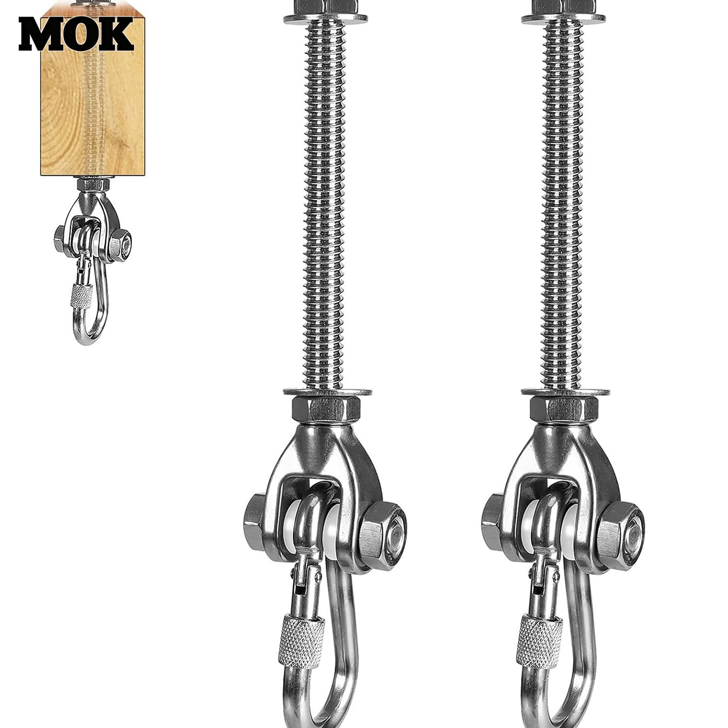 304 Stainless Steel Heavy Duty Swing Hanger 180° Swing Hook 800 lbs Capacity Hammock Hanging Chair Swing Accessories