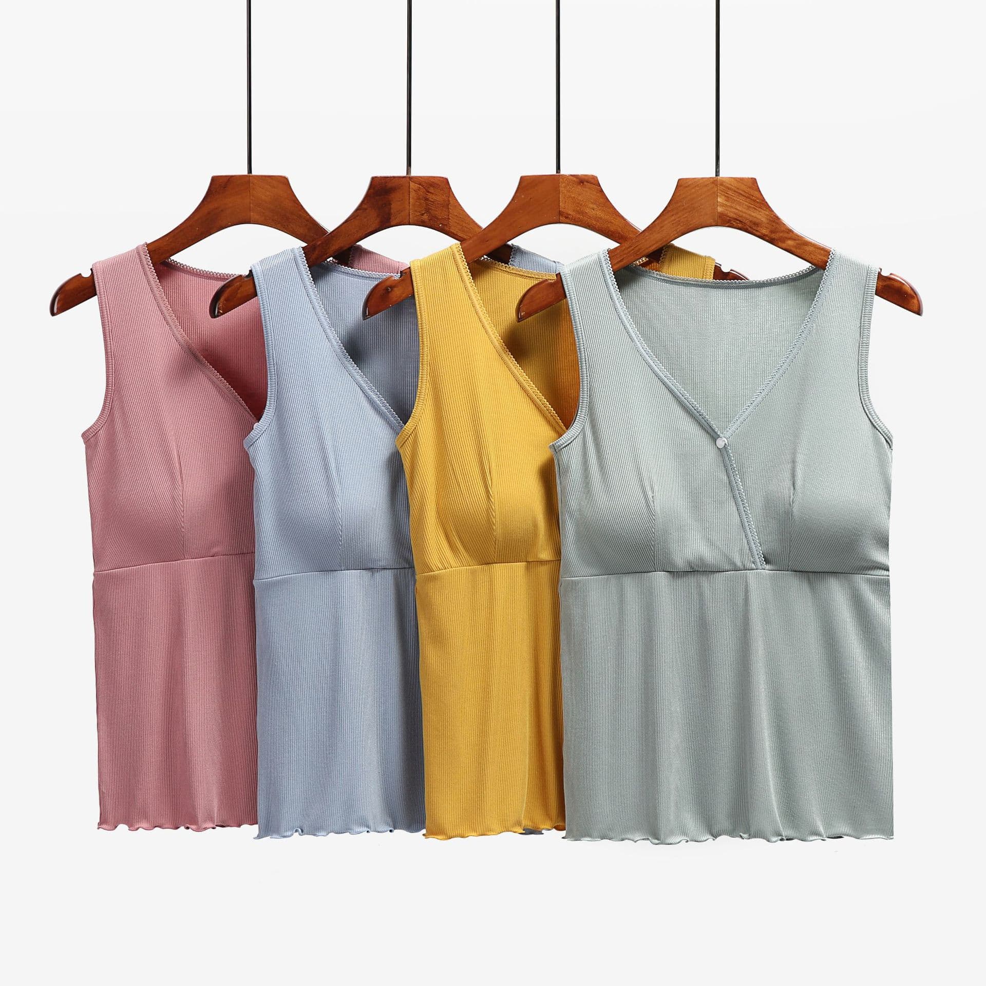 Cross-Style Nursing Vest with Padded Cups, No-Bra Design, Feeding Top, Maternity Wear, Postpartum Undershirt, Thin Summer Style