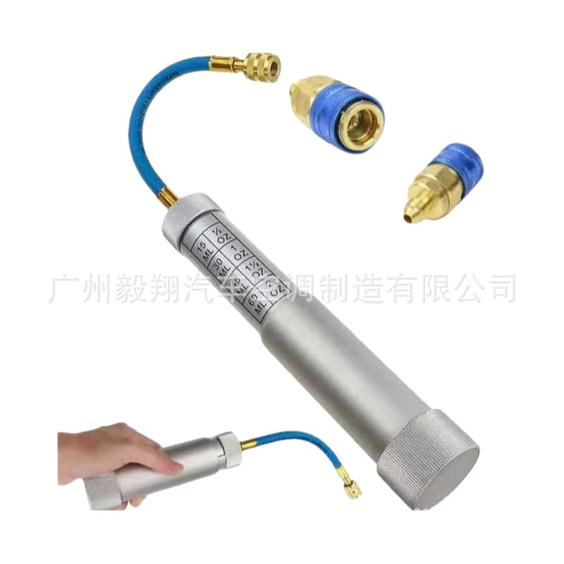R134A 2oz A/C Oil Injector Hand Turn Pump Injection Tool for