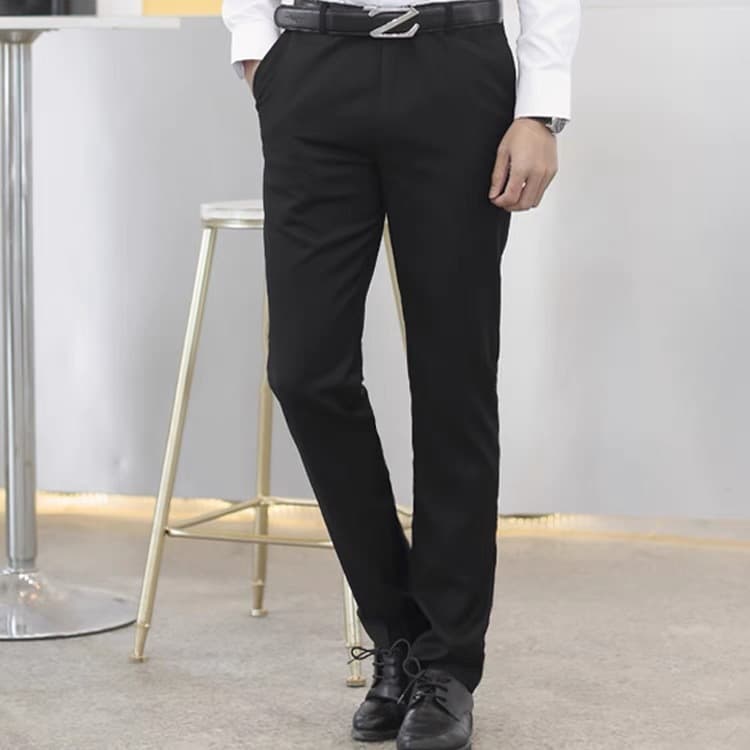 Spring and Autumn trousers men's slim business formal trousers Korean version work straight small suit trousers suit casual trousers