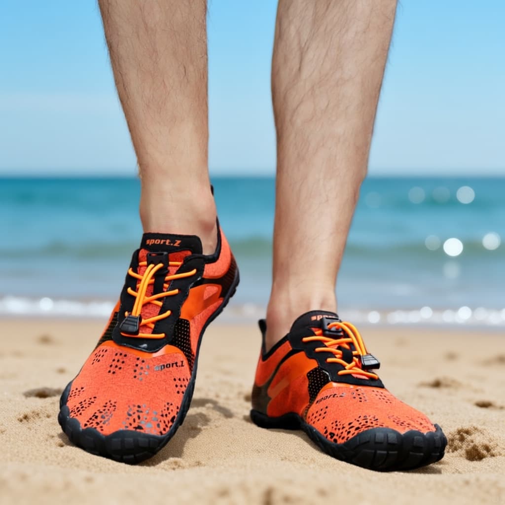Diving and snorkeling shoes for men and women, anti-cut, non-slip swimming shoes, five-finger beach shoes, speed-interference water shoes, barefoot treadmill shoes