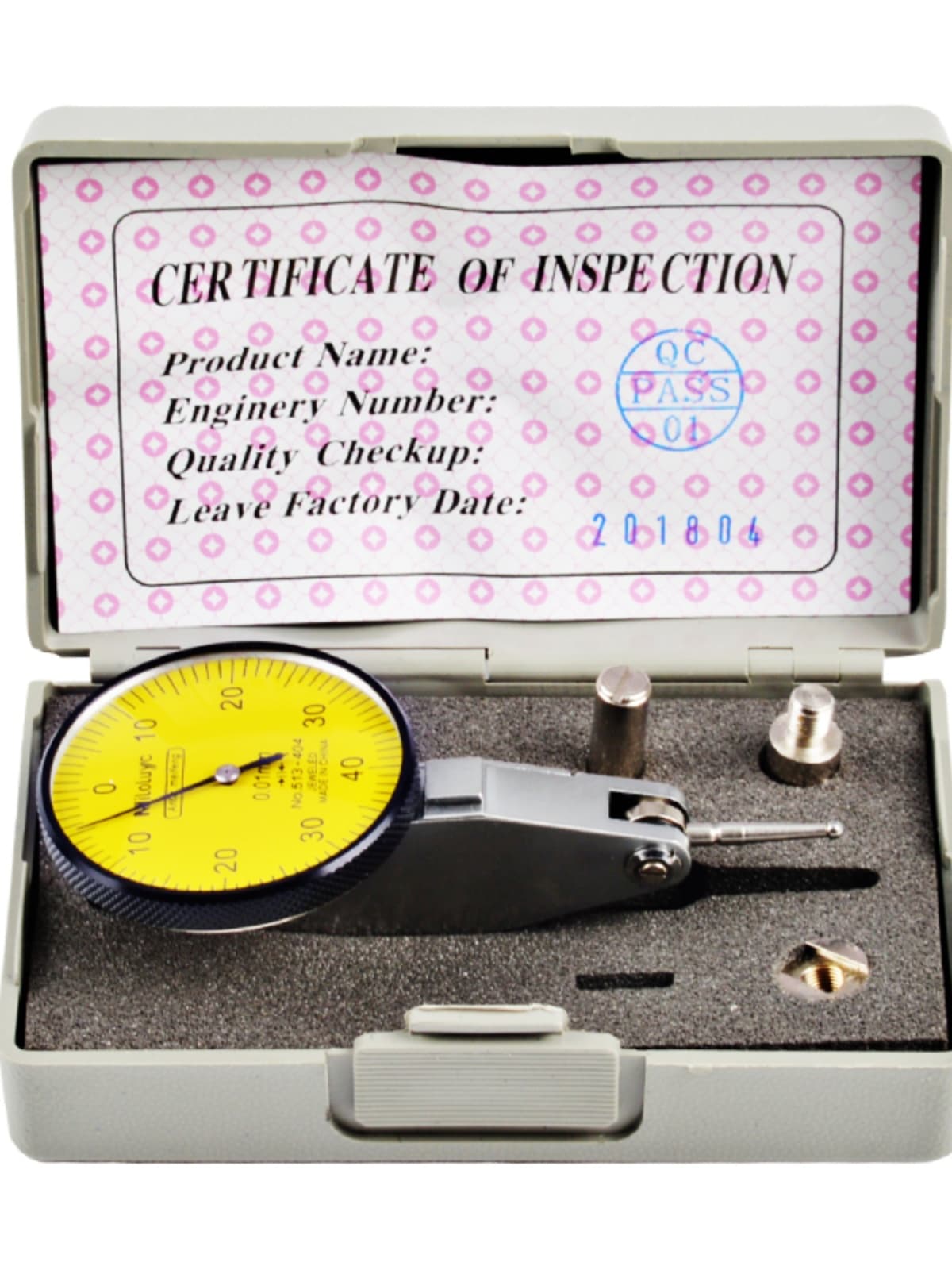 New Lever Dial Indicator Set with Small Test Stand, Magnetic Base, Precision 0.001 Lever Micrometer Gauge