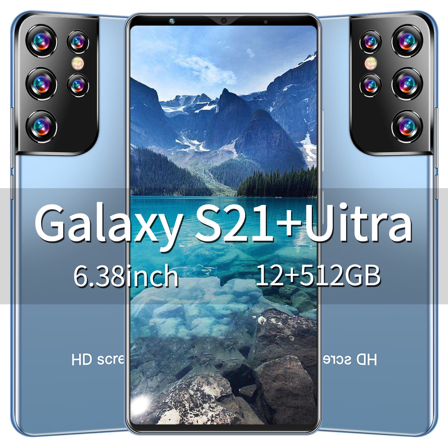 2026 Model S21+ Ultra Foreign Trade Cross-Border Smartphone 6.3-inch Large Screen Dual SIM Android System 12G+512G