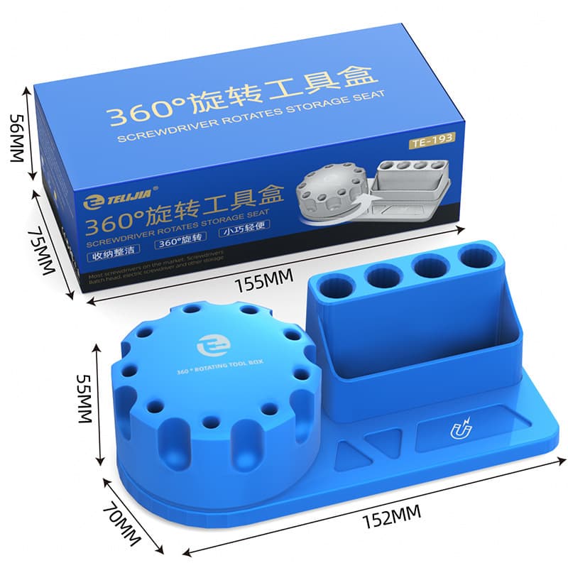 360 degree rotating storage rack screwdriver repair tool storage rack rotating parts box magnetic tool box
