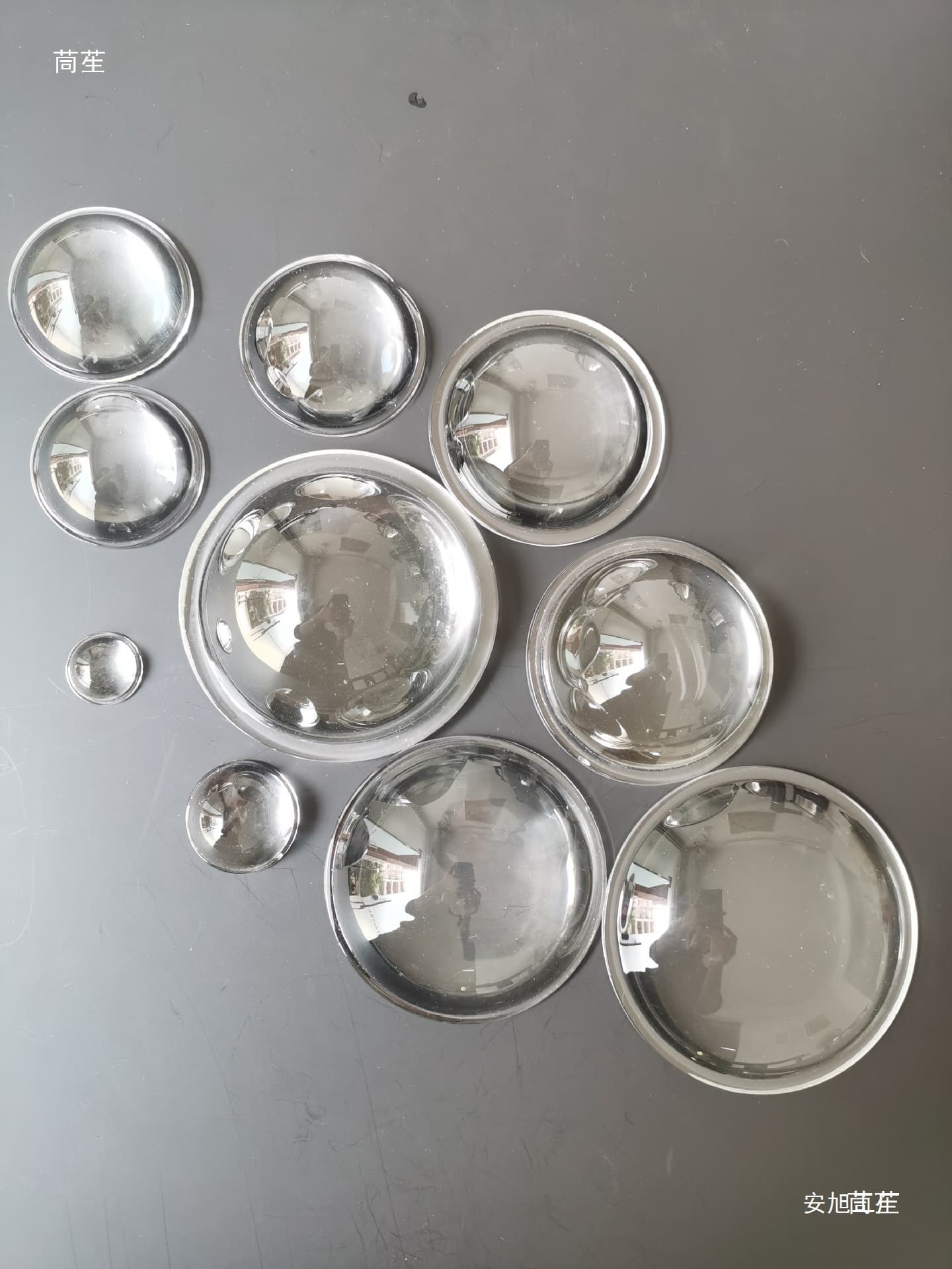 LED Glass Spotlight Acrylic Convex Lens Optical Glass Flat Bottom Convex Lens Flashlight Glass Lens Direct Sale