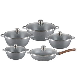 Non-Stick Cookware 10-Piece Set, Household Aluminum Frying Pan and Soup Pot Kitchen Cookware Set for Gas Stove, Cookware POT