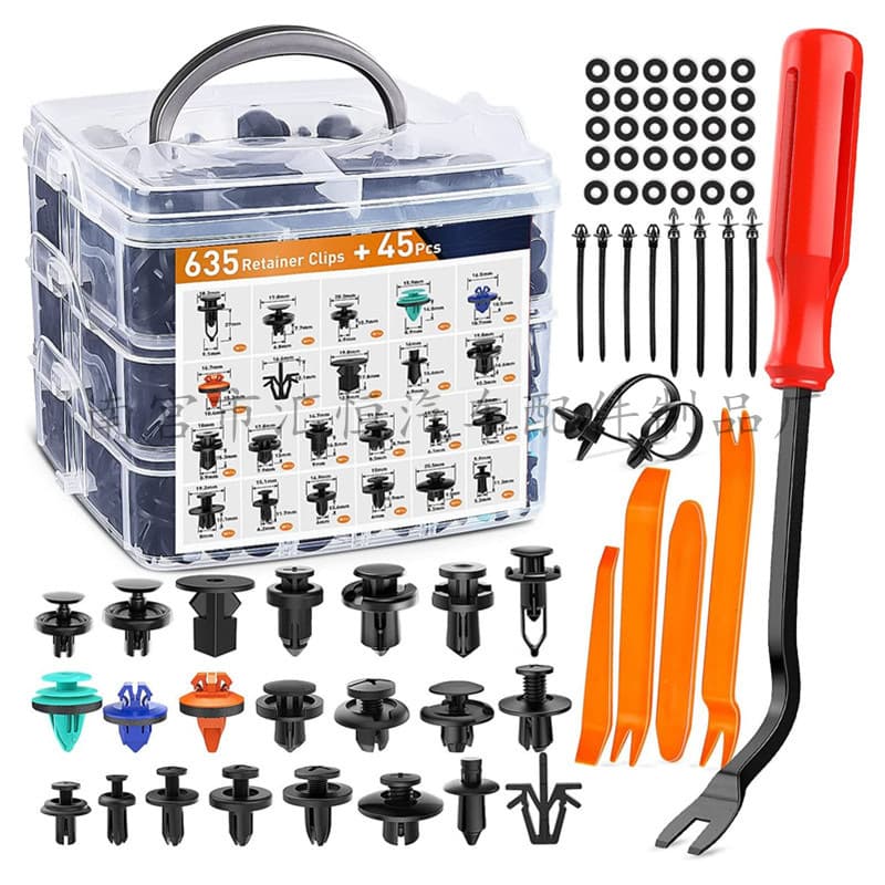 Foreign trade exclusive for 635PCs boxed buckle 680PCs car bumper repair kit fastener expansion screws