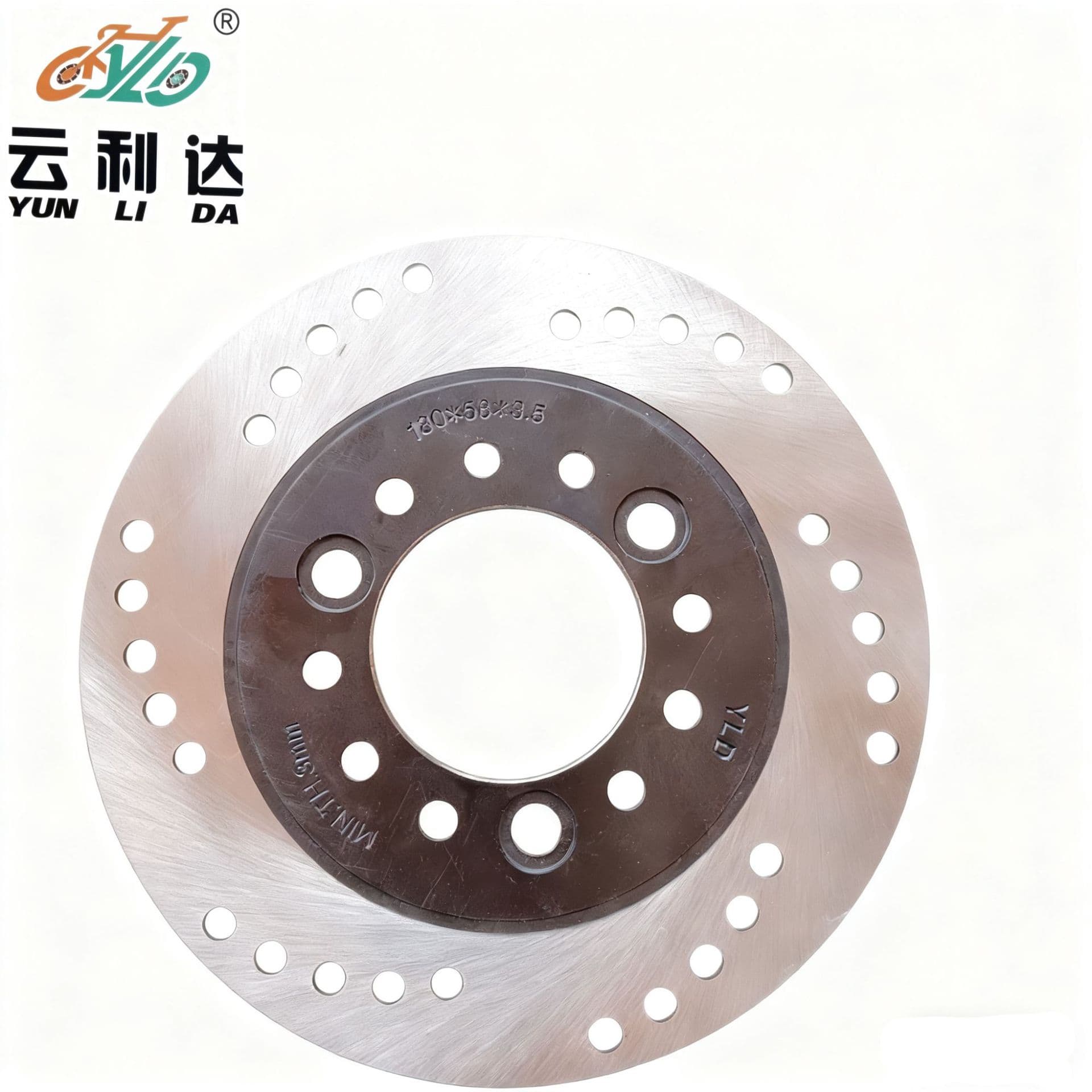 E-Bike Brake Disc, Motorcycle Front & Rear Brake Pads 180mm, Wear-Resistant