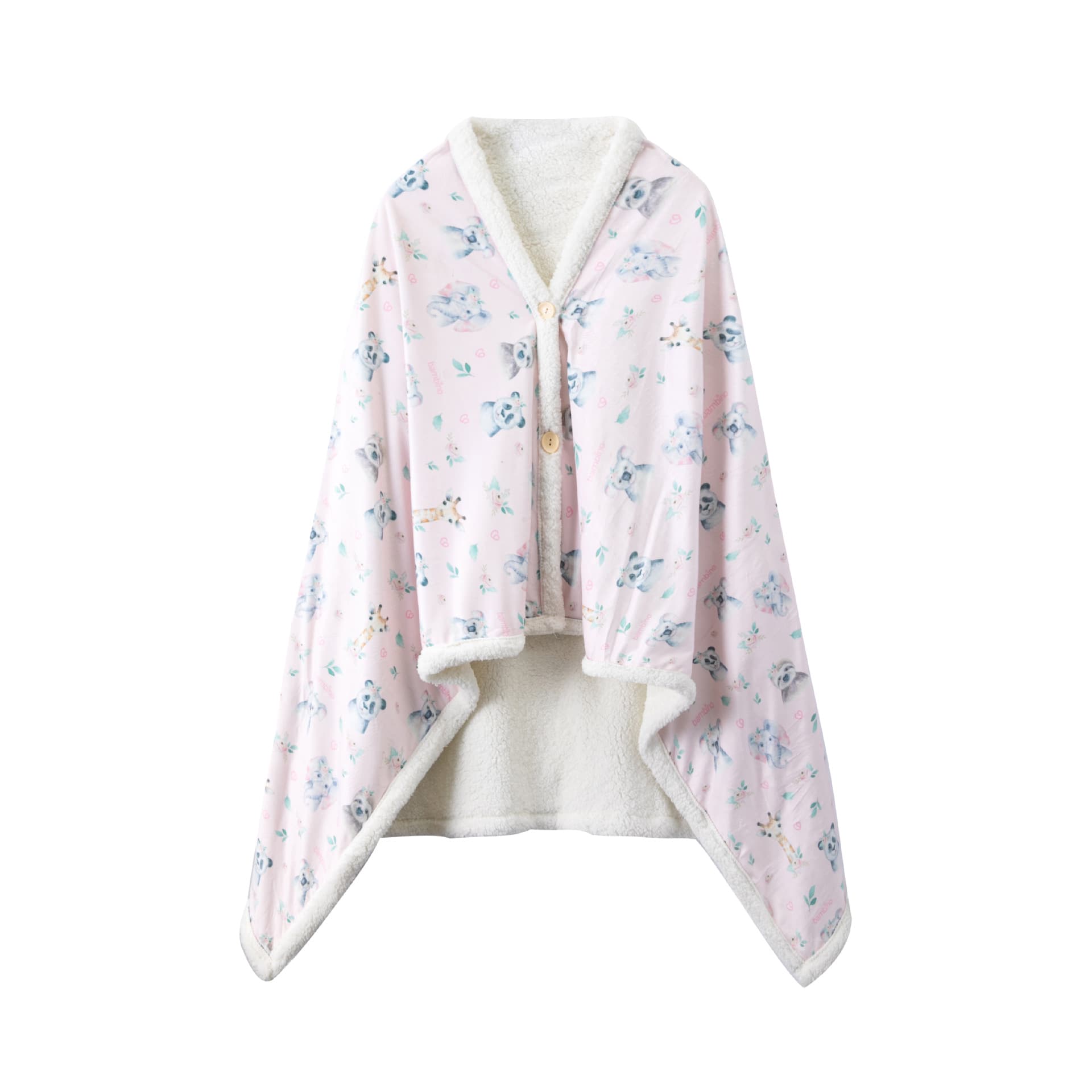 Couple Cute Home Sleepwear Set, All-in-One Wearable Blanket Robe, Pink Comfortable Soft One Size