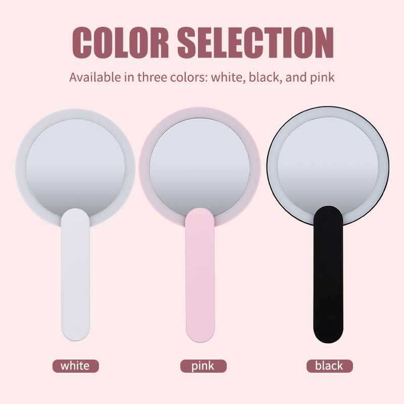 Cross-border Mini Portable Makeup Mirror with Magnetic Switch, Mini Makeup Mirror Light, Nail Art Handheld Mirror for Nail Care