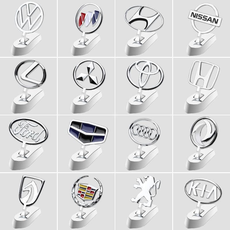 Universal Car Metal Hood Emblem for Volkswagen, Toyota, Buick, Hyundai, Kia, Mitsubishi, Peugeot, Mercedes