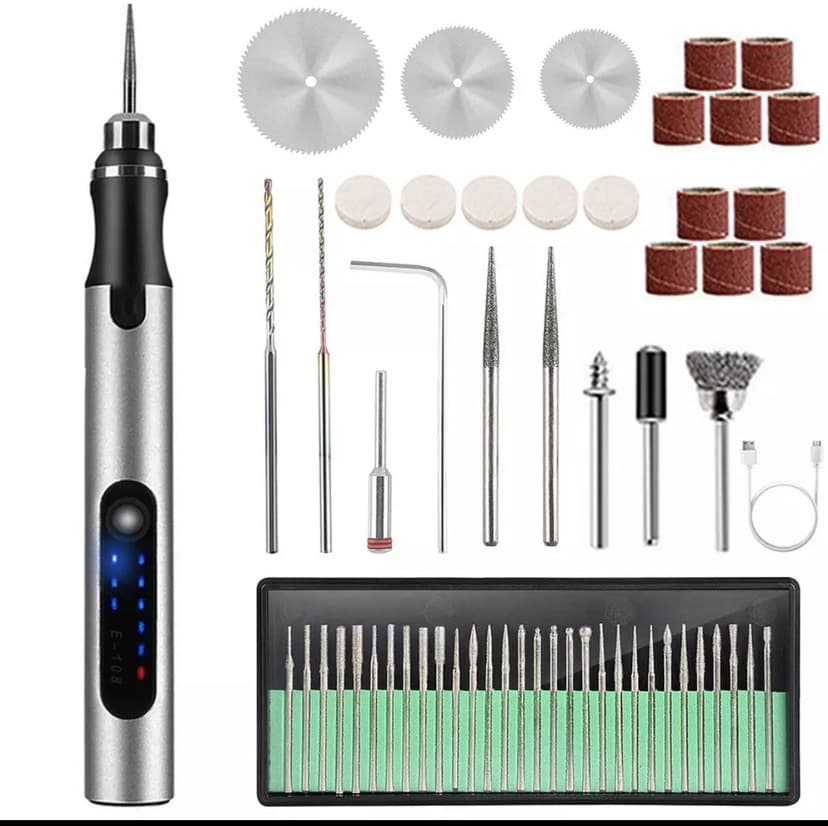 Mini Electric Carving Pen Lithium Battery Powered Engraving Machine Wood Carving Jade Polishing Tool Portable Marking Pen
