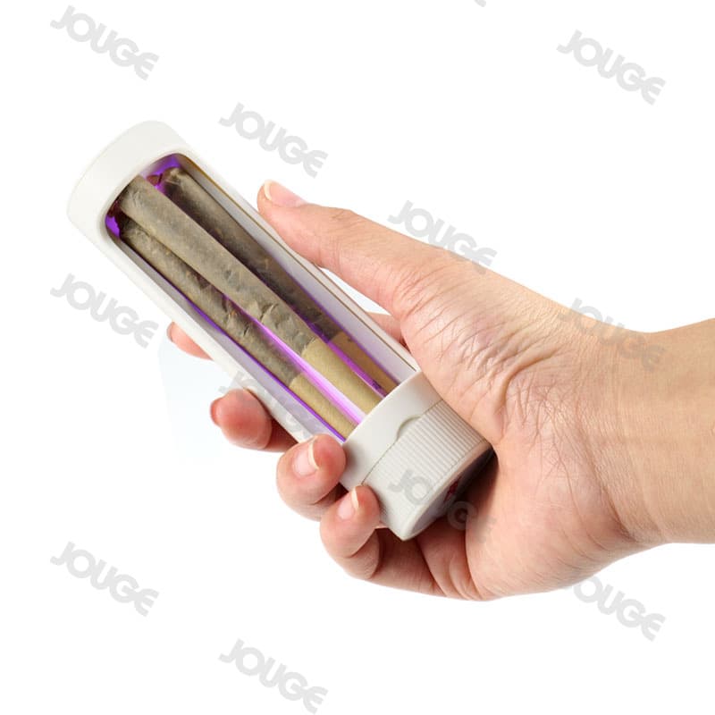 New cigarette box cross-border special horn tube storage tank 3-pack LED storage box charging variable light horn tube cigarette