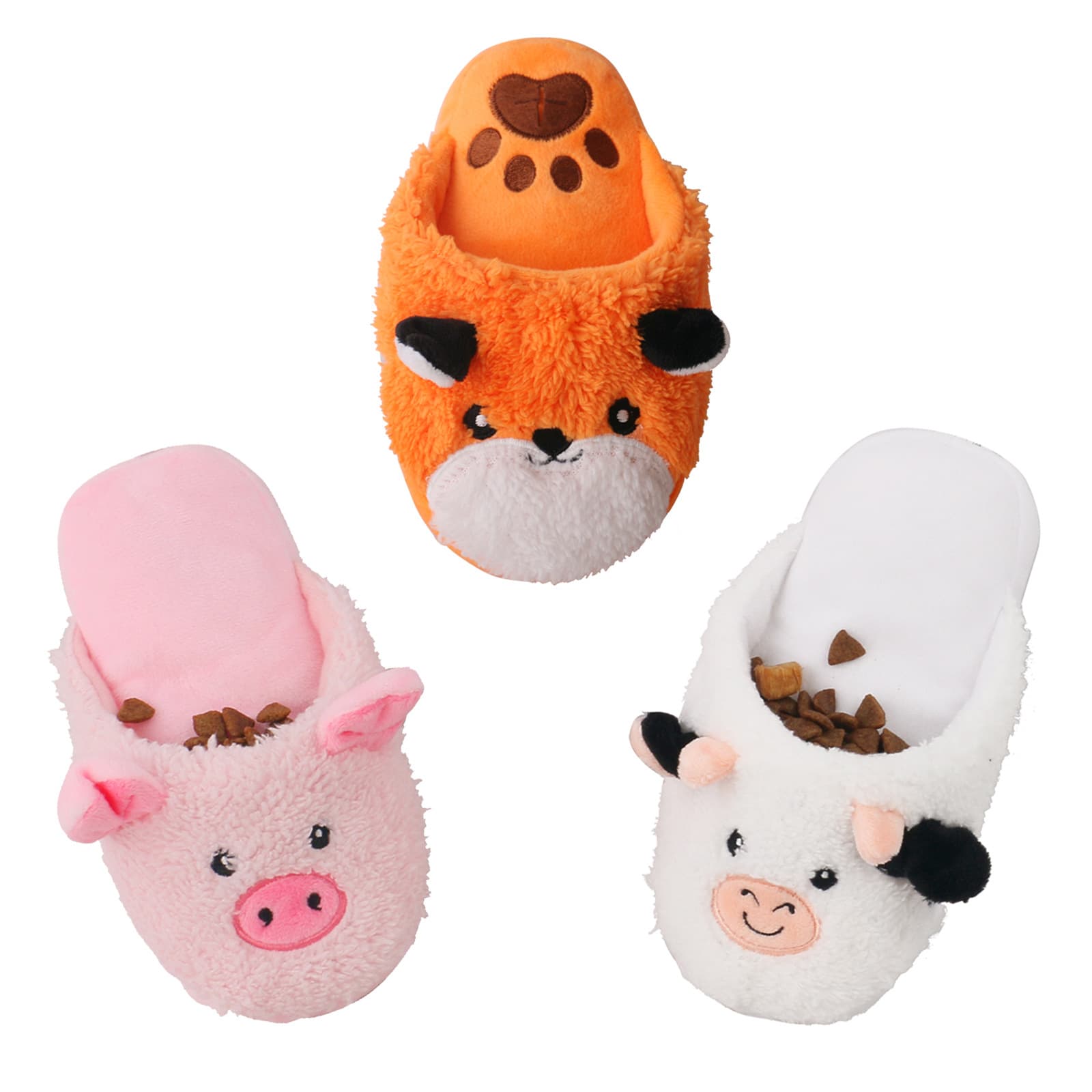 New Plush Slipper Pet Toy Dog Squeaky Toy Snuffle Dog Toy Hide Treats Foreign Trade Wholesale Stock