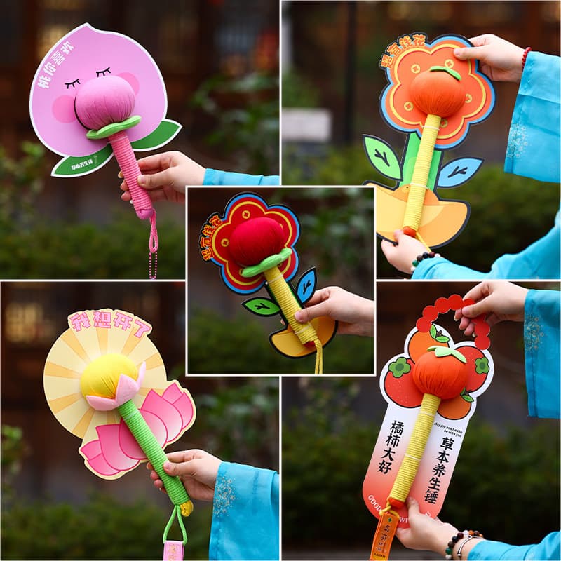 Internet-Famous Mugwort Hammer as a Gift for Parents and Elders, Dragon Boat Festival Souvenir, Direct Sales from the Manufacturer, Health-Preserving Tapping Meridian Massage Hammer
