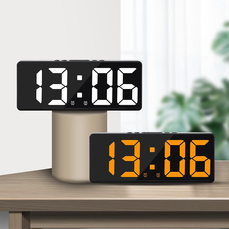 New Simple LED Alarm Clock Large Screen Digital Clock Bedroom Bedside Fashionable Korean Style 6628
