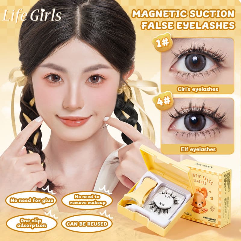 Cloud-Sensing Magnetic False Eyelashes Little Devil Upper Eyelashes European and American Thick Japanese and Korean Natural Eyelashes Cross-Border False Eyelashes