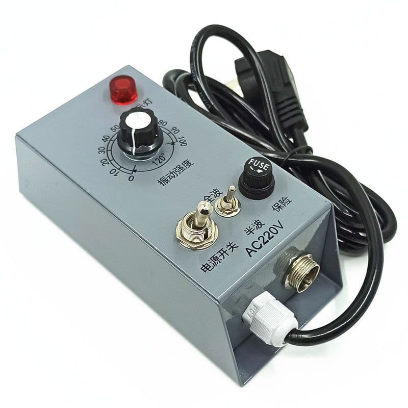 220V Iron Casing Vibration Bowl Controller, Amplitude and Intensity Adjuster, Speed Regulator for Vibration Bowls