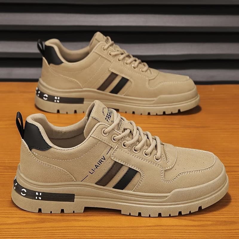 Men's Shoes 2026 Fall New Retro Work Boots Thick Sole Construction Site Safety Shoes Anti-slip Wear-resistant