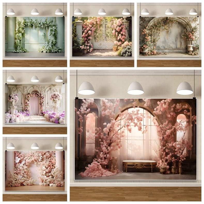 Wedding Flower Wall Kids Birthday Party Decoration New Export Photo Material Photography Backdrop