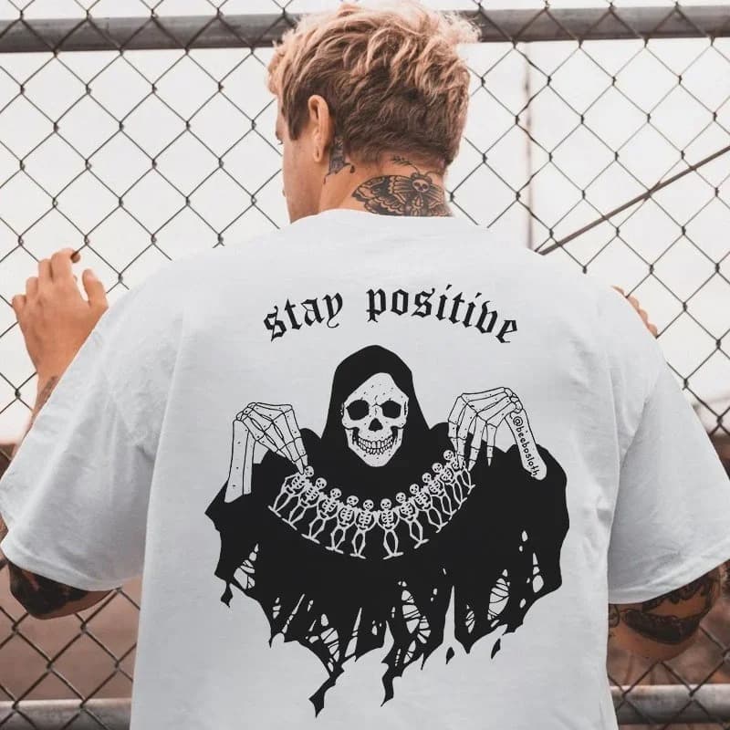 Gothic Harajuku Biker Skull Graphic Tshirts Men Fashion Tren