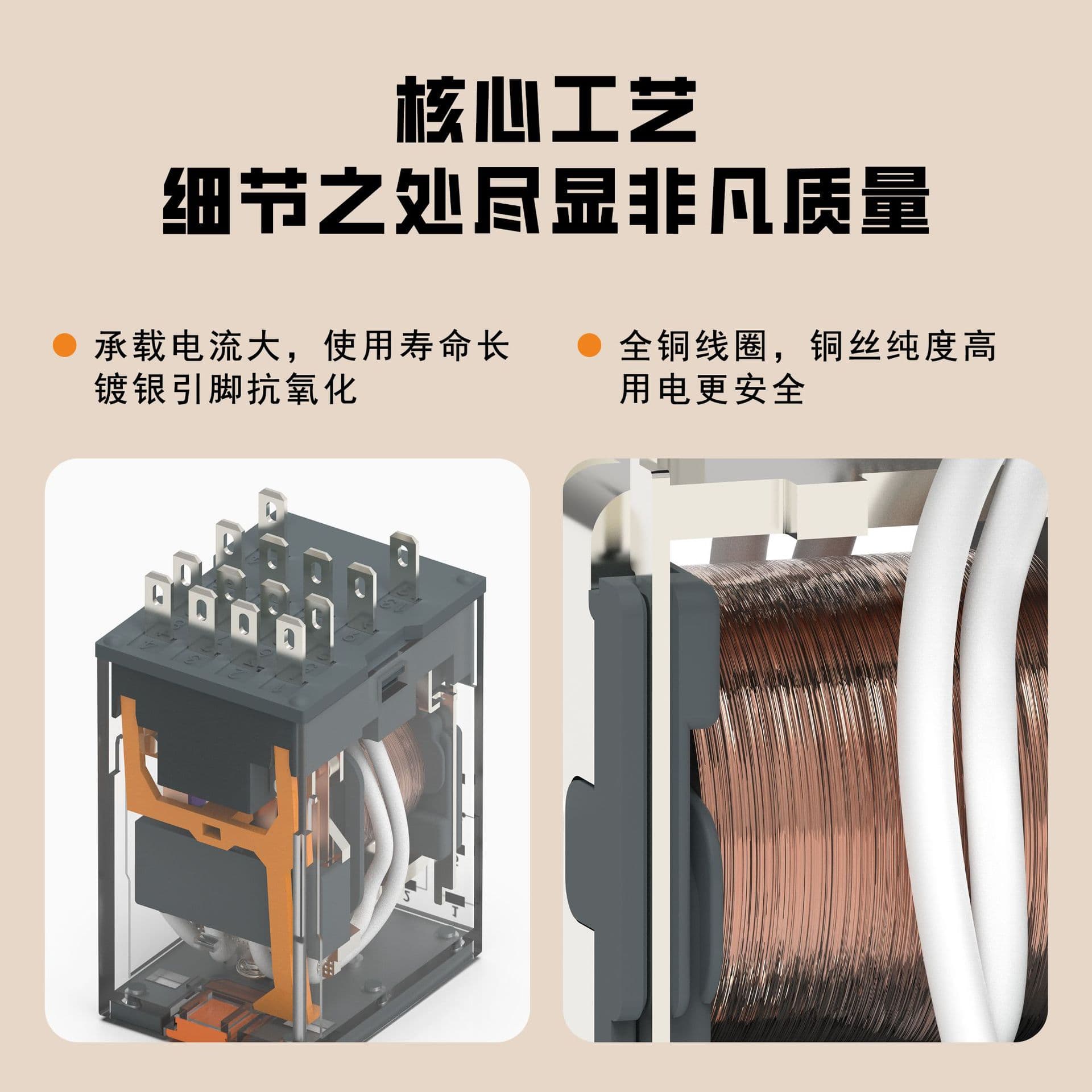 Rongyue Mini Intermediate Relay HH52P 54P Two/Four-Pole Changeover Rail-Mount Base DC24V AC220V