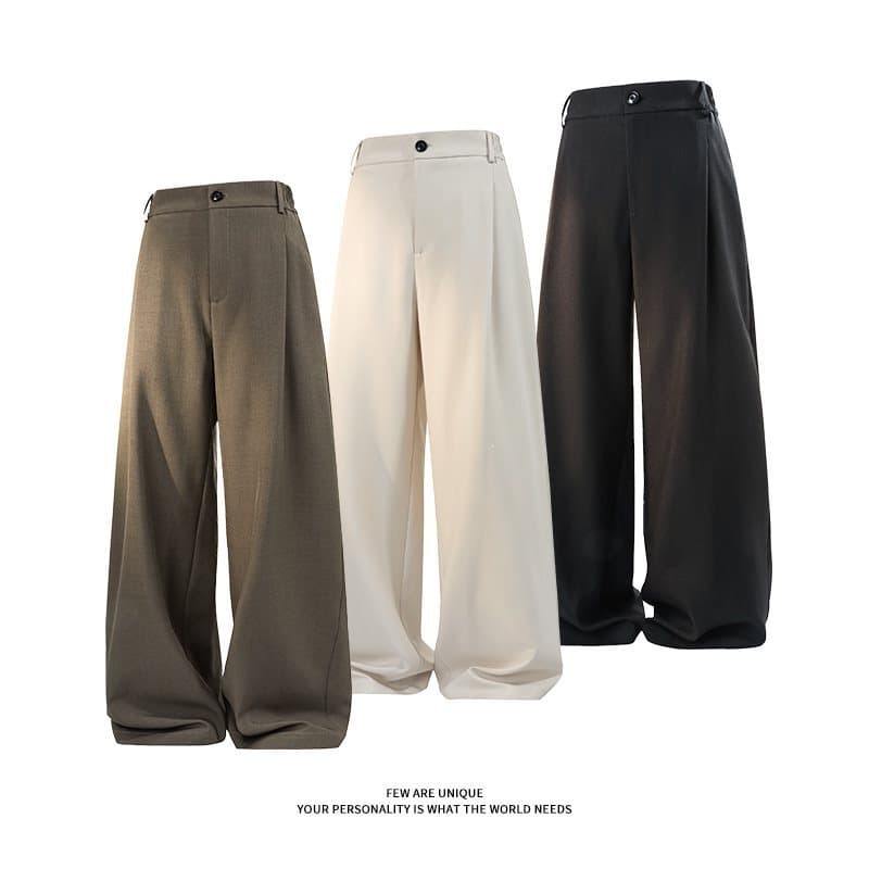 Spring 2026 Men's Draped Trousers Old Money Style Loose Pleated Casual Pants C62184-Tp35 Price Control 68