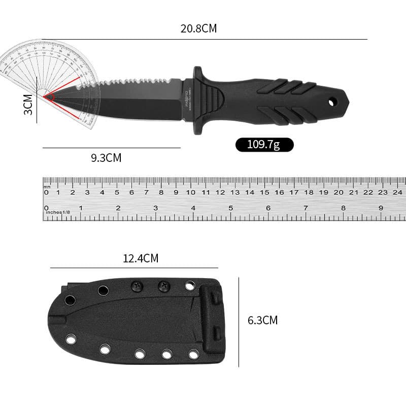 Cross-border New Model 647S Outdoor Portable Knife Camping Survival Straight Knife Hiking Fishing Self-defense Knife