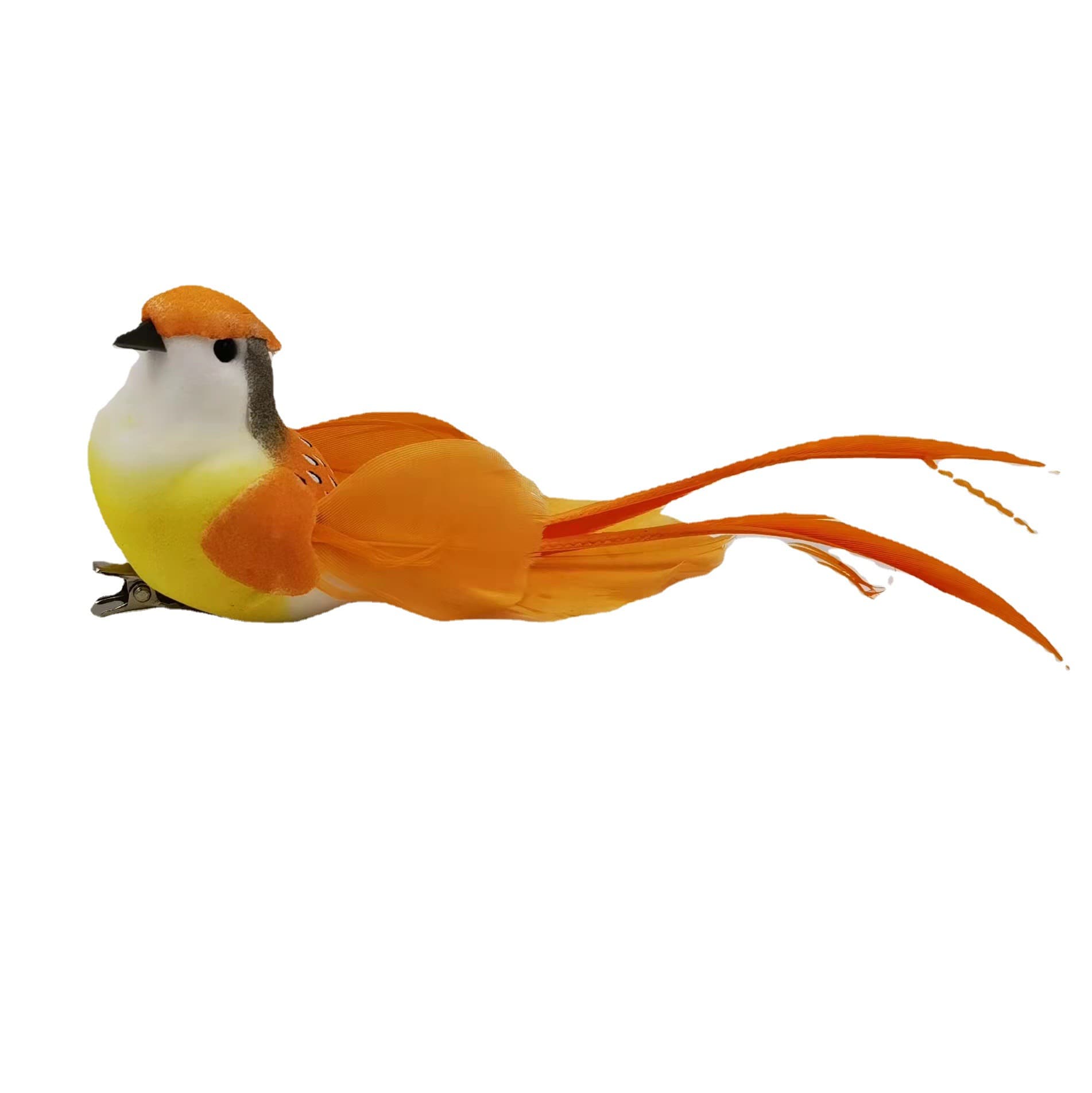 Square Finch Simulated Bird Christmas Bird Real Feather