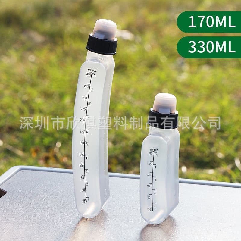 Professional Marathon Outdoor Running Water Bottle Portable Squeeze Fitness Hydration Waist Pack Curved Flat Bottle