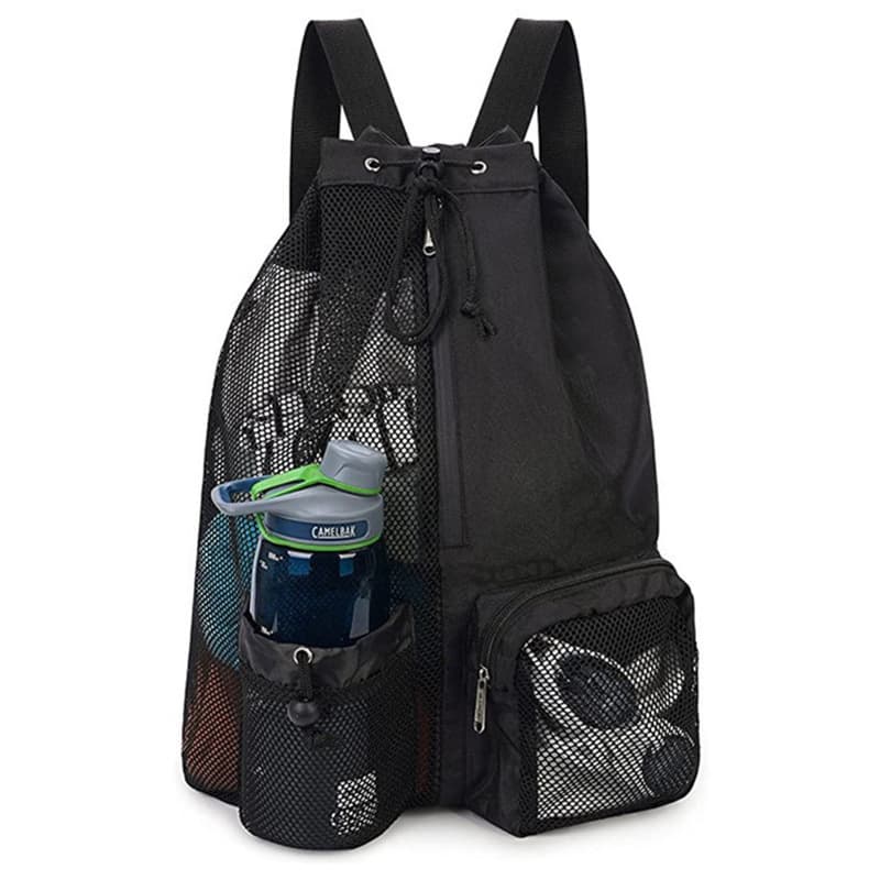 Multi-purpose Large Capacity Lightweight Portable Mesh Drawstring Sports Fitness Travel Durable Cinch Gym Bag