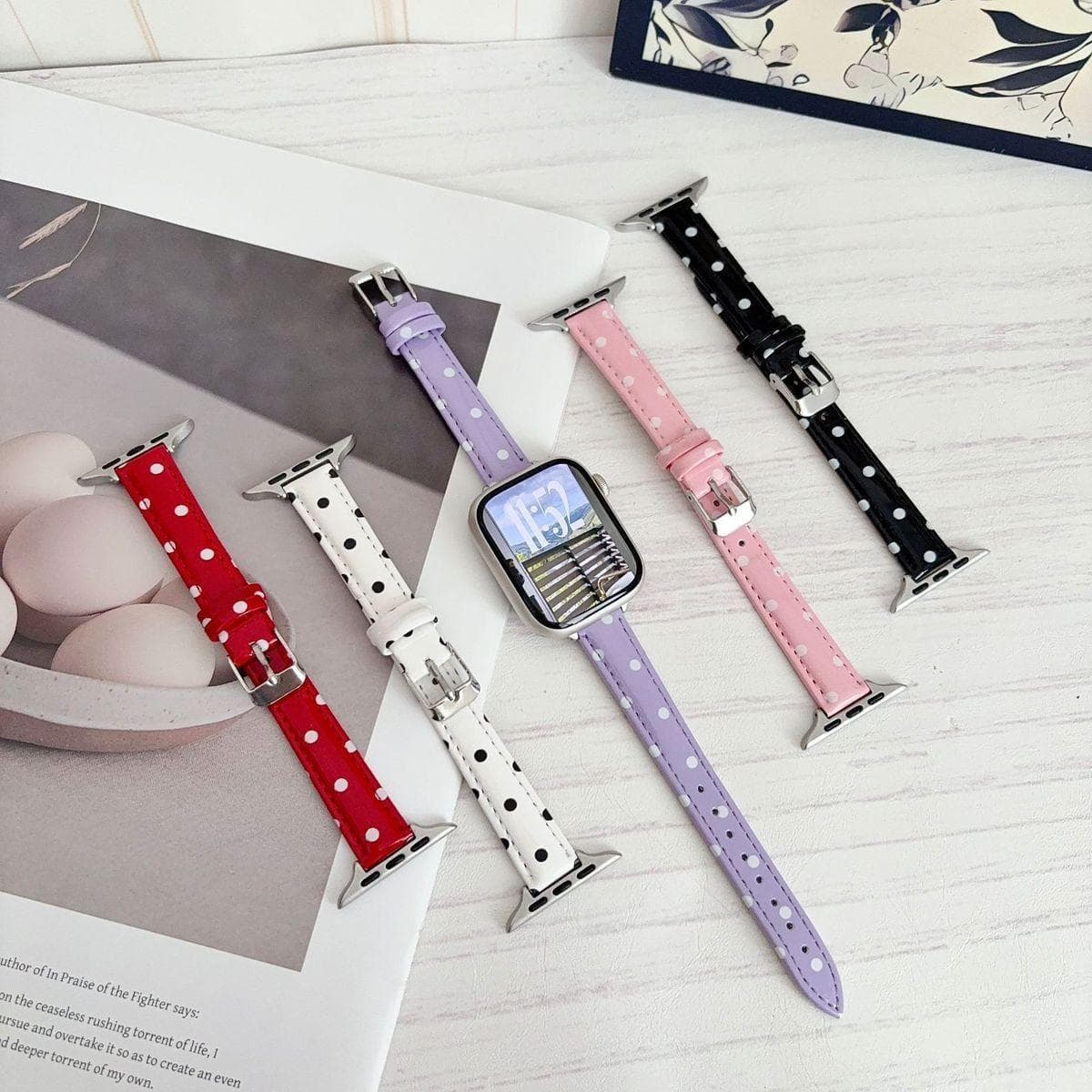 Suitable for Patriot GT8 strap GT3 universal aigo V8 bracelet polka dot 22mm leather gt8 breathable 22