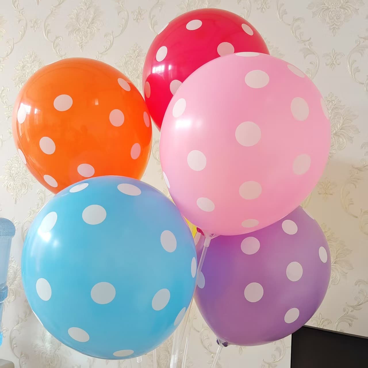12-inch Printed Polka Dot Colorful Latex Balloons for Baby Shower, Birthday Party Decoration, Cartoon Balloons