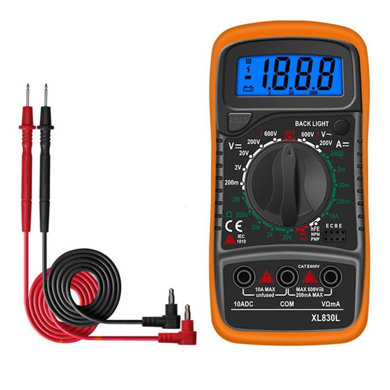 XL830L Digital Multimeter High-Precision Digital Display Multimeter Electrician Multi-Function Measures Resistance Voltage Meter Instrument