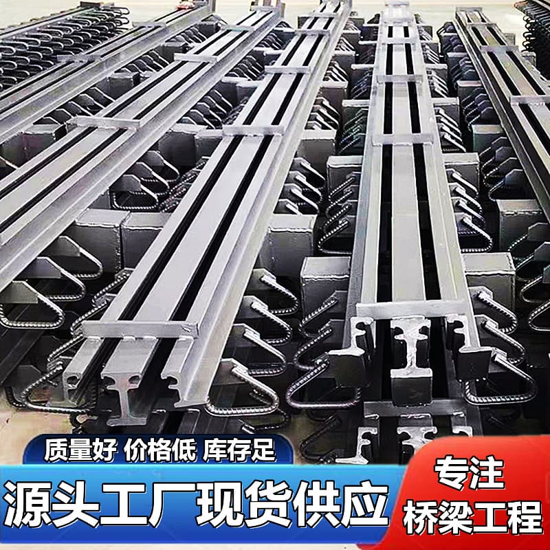 Bridge Expansion Joint Device GQF-C40 Type D80 Special-Shaped Steel Tooth-Plate Expansion Joint, Rubber Bearing, Rubber Strip