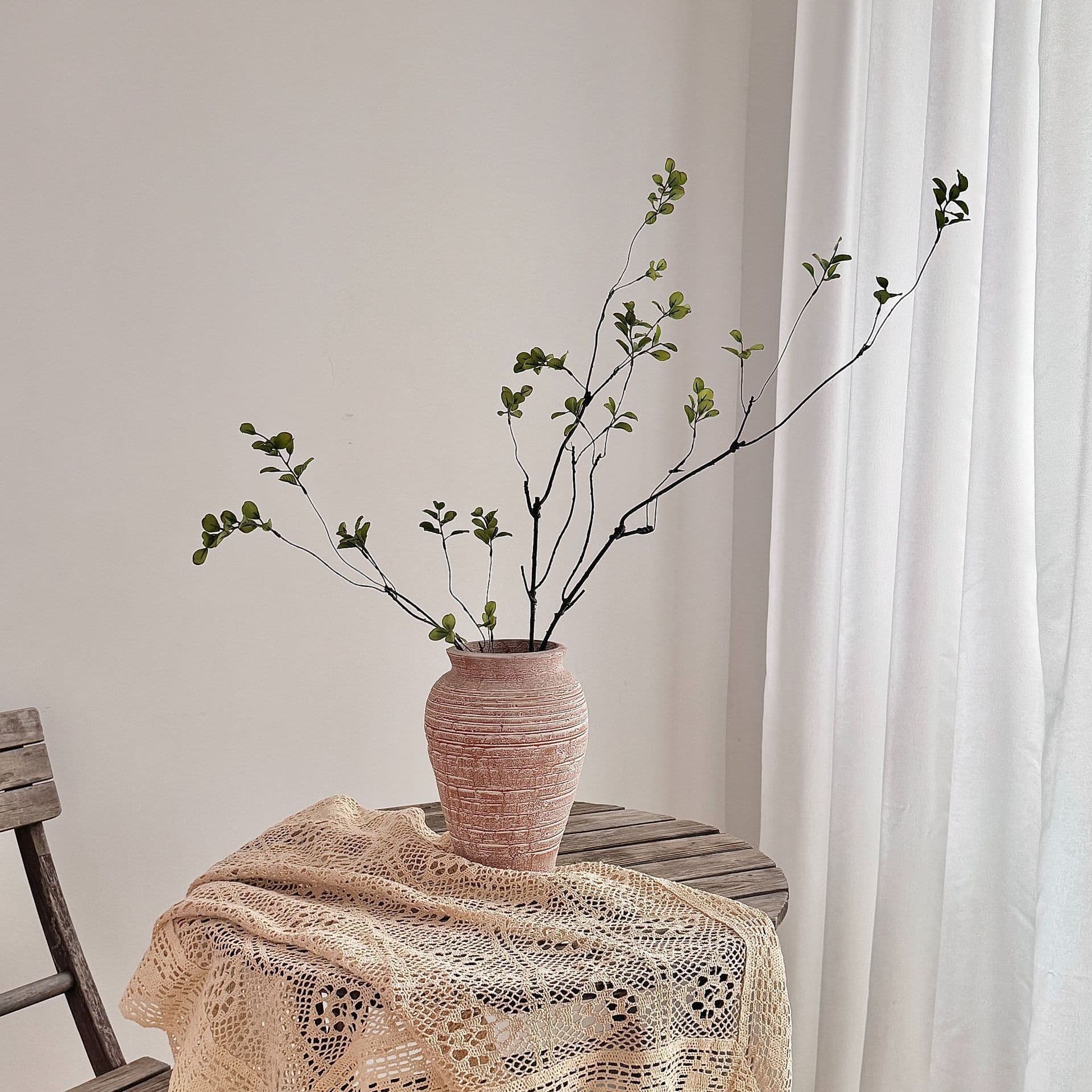 Chinese Style Autumn Maple Leaf Artificial Flower Fake Flower Bionic Greenery Ornament Living Room Dining Table Dried Branch Dried Flower Arrangement Decoration Floral Art