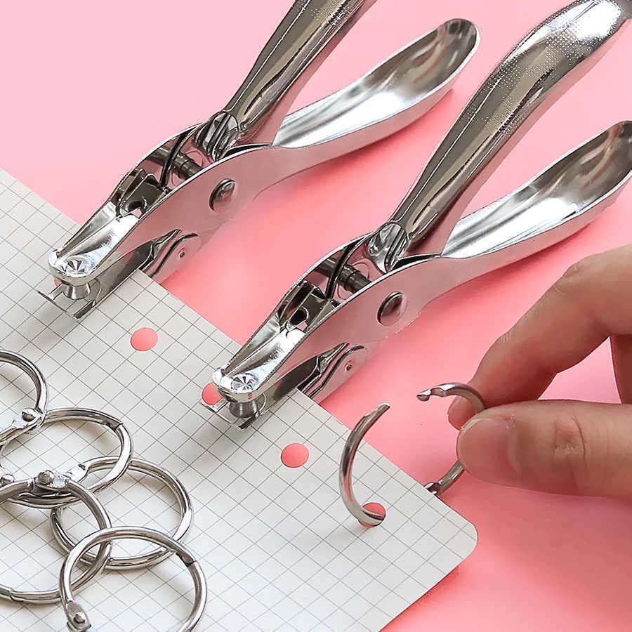 Punch machine round hole paper card small hole punching stationery loose-leaf file binding eye punch manual hole puncher