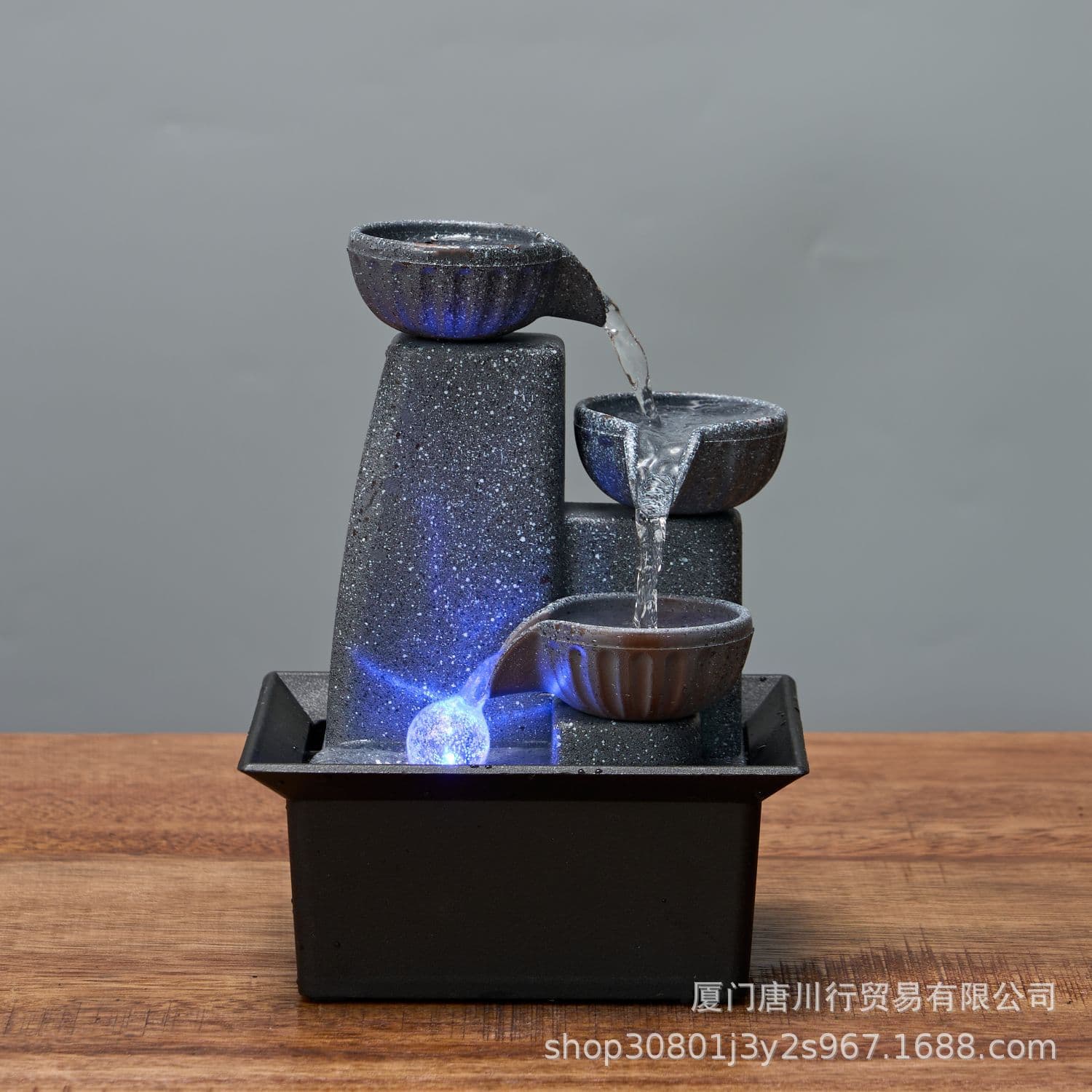 Feng Shui Water Wheel Fountain Tabletop Decoration Small Desktop Circulating Water Office Landscape Ornament