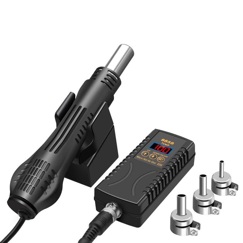 8858 Hot Air Gun Soldering Station 220V Digital Display Adjustable Temperature SMD Phone Repair Tool DIY Home Appliance Desoldering