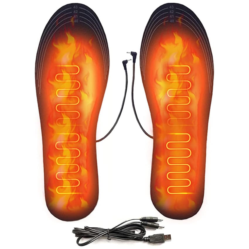 Trimmable Electric Heated Insoles, USB Charging Warming Pads for Foot Comfort