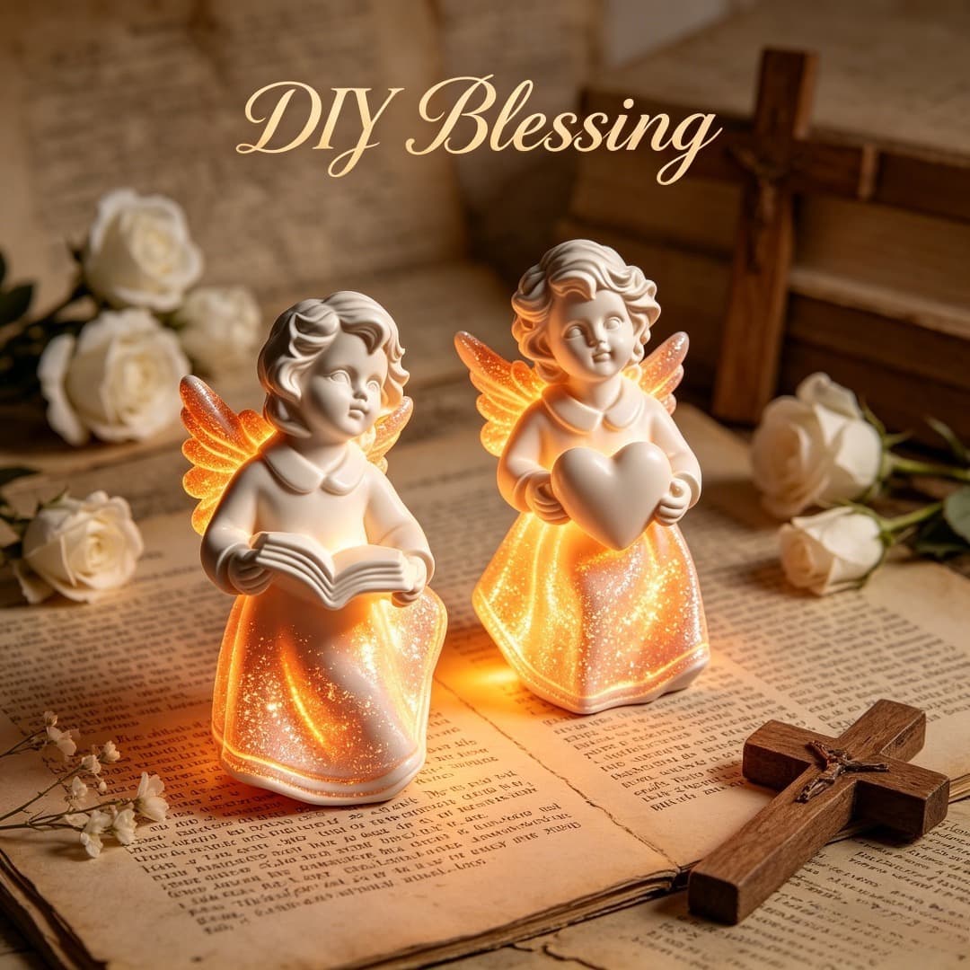 Angel Silicone Mold Set DIY Candle Aroma Diffuser Stone Glue Plaster Special Three-Dimensional Angel Shape