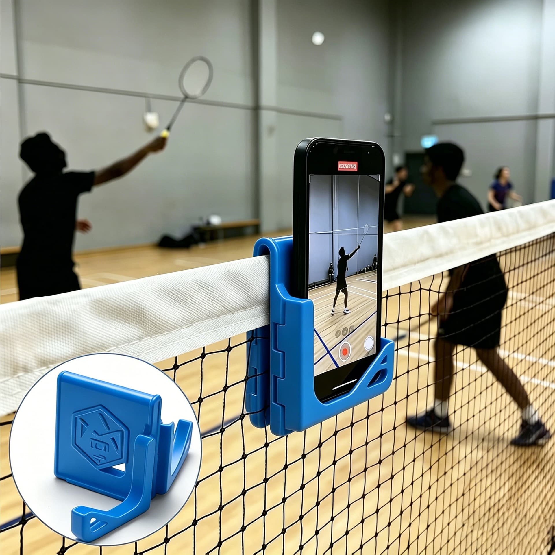 Cross-border New Product Tennis Camera Mount Foldable Tennis Phone Holder Adjustable Angle 3D Printed