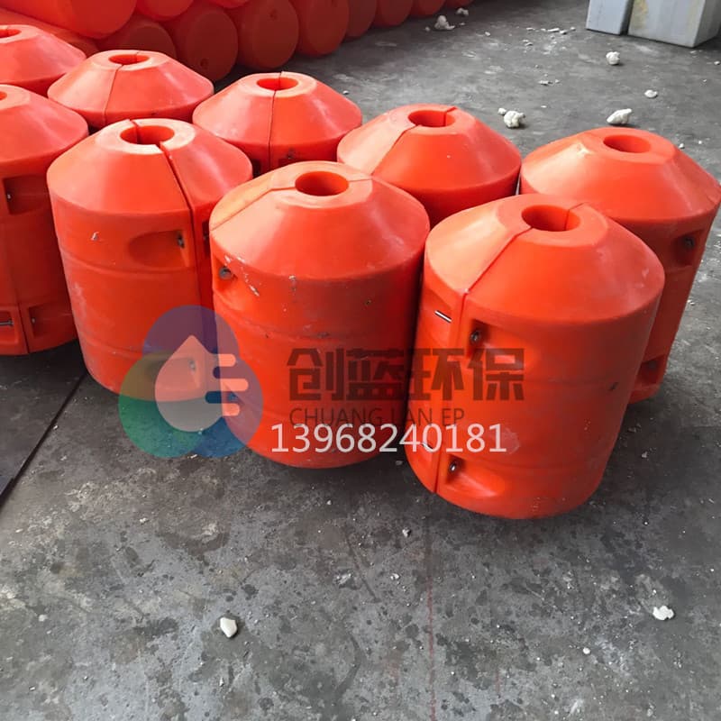 Manufacturer supplies clamp-on pipe buoys and barrels of various specifications for Xiamen, Hainan, etc., clamp-on pipe and cable floats